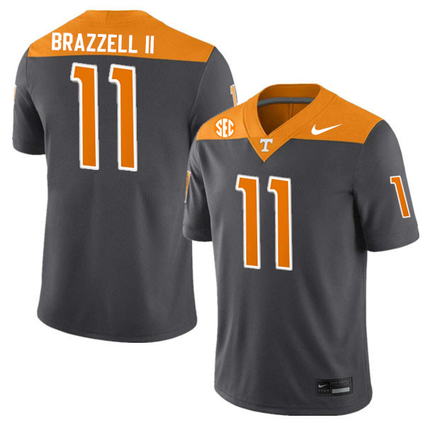 Men #11 Chris Brazzell II Tennessee Volunteers College Football Jerseys Stitched-Anthracite